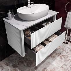 Opadiris Мебель для ванной Рубинно 90 One подвесная белая – фотография-8
